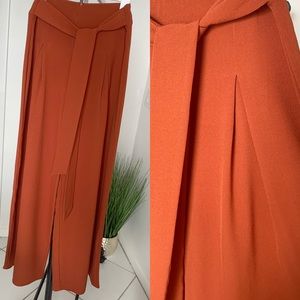 Rustic orange pleated pants